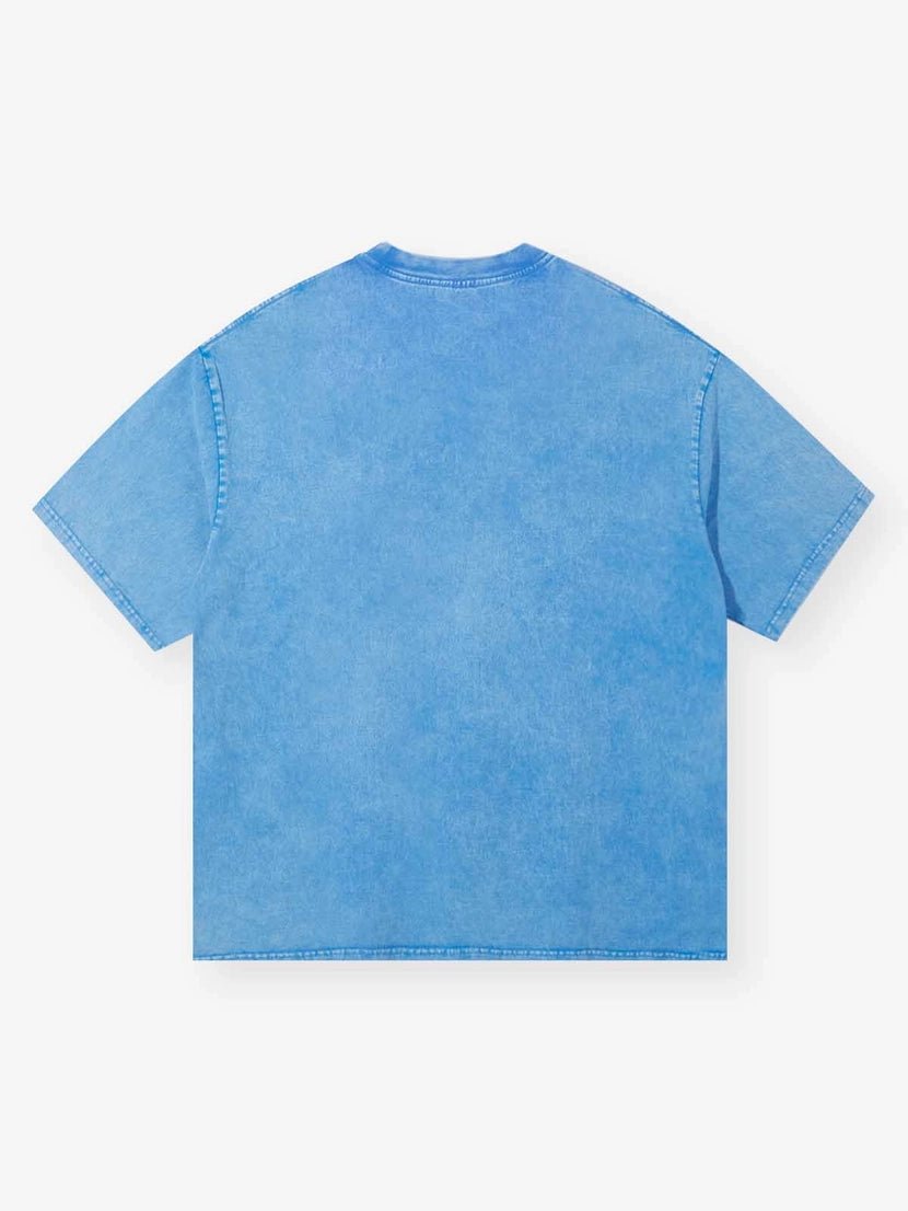 Blue Butterfly Art Print Tee – Washed Cotton