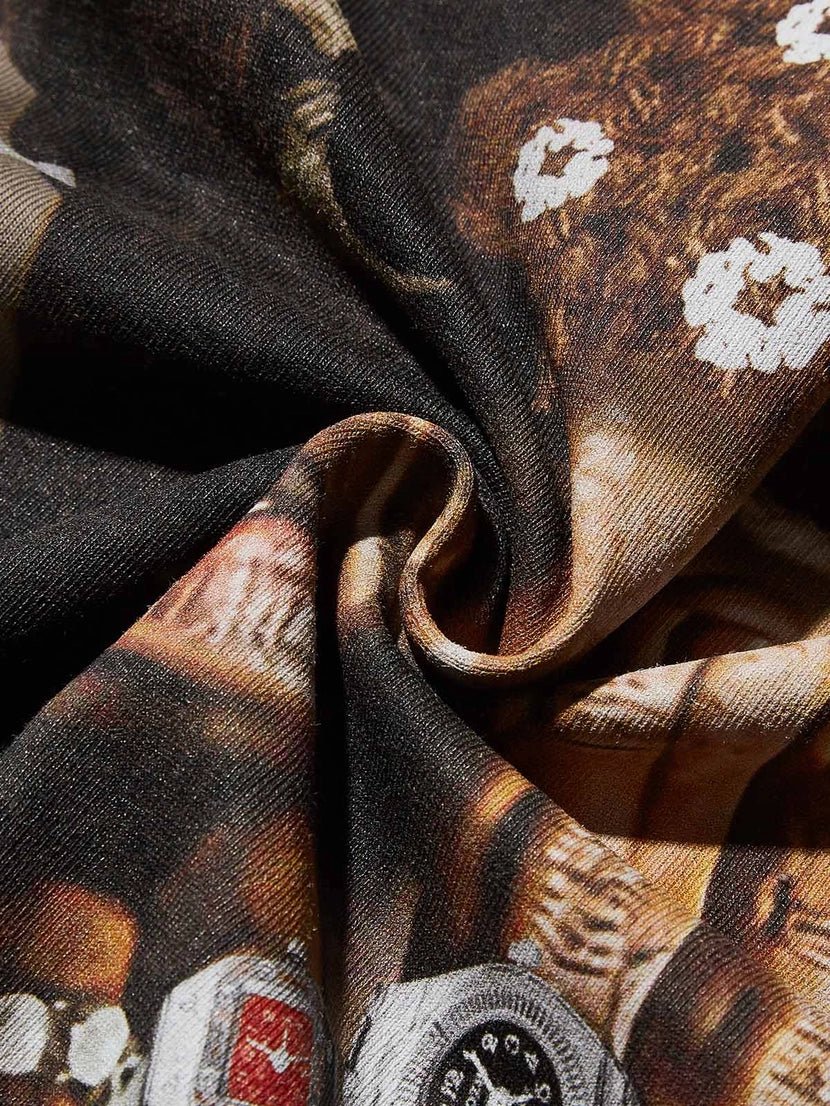 Chocolate Kitty Gradient Print Tee – Brown