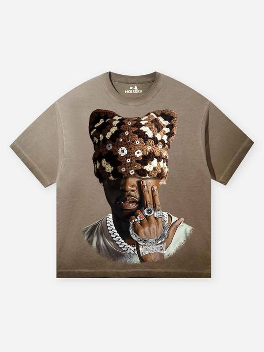 Chocolate Kitty Gradient Print Tee – Brown
