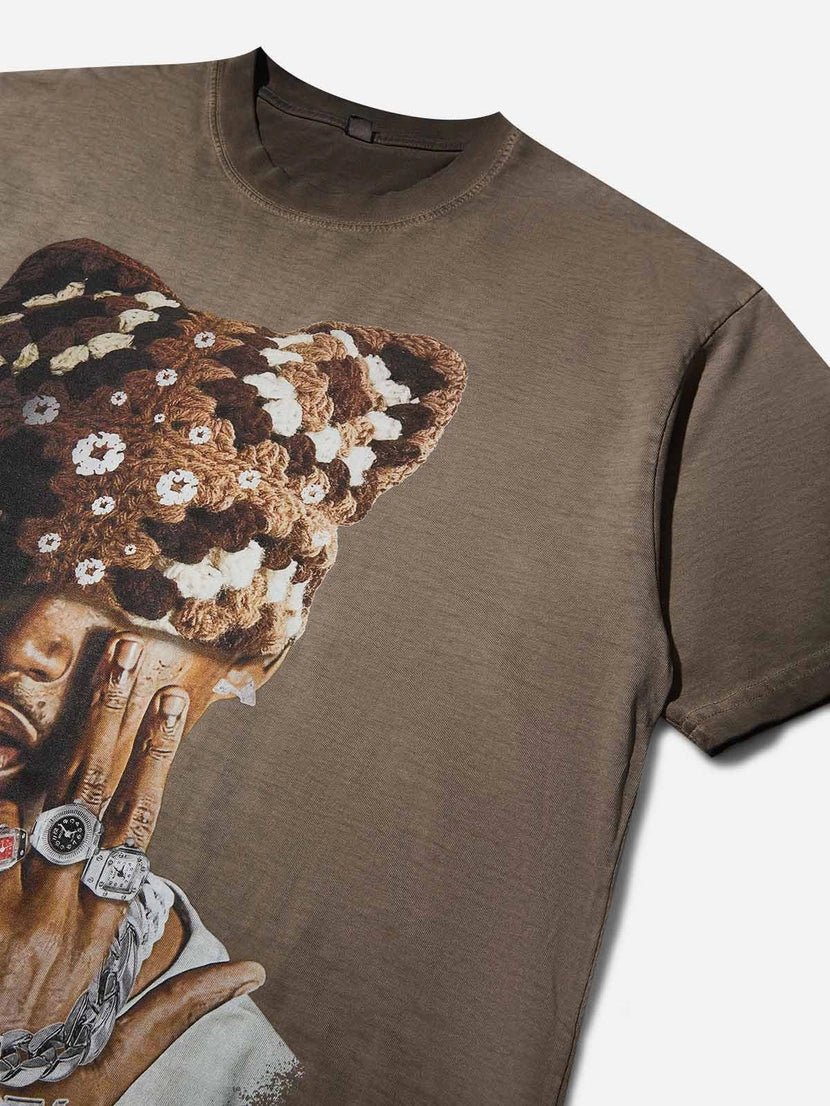 Chocolate Kitty Gradient Print Tee – Brown